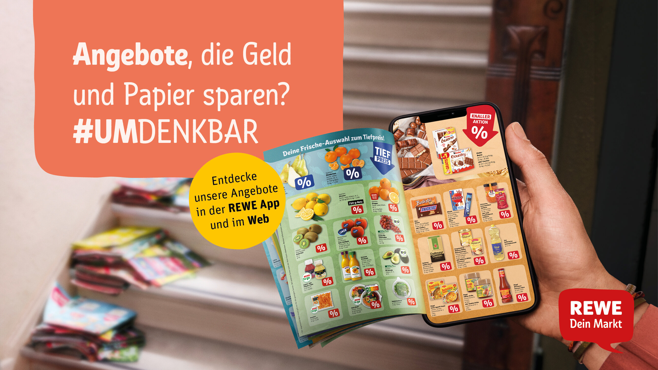 REWE App zeigt digitalen Prospekt