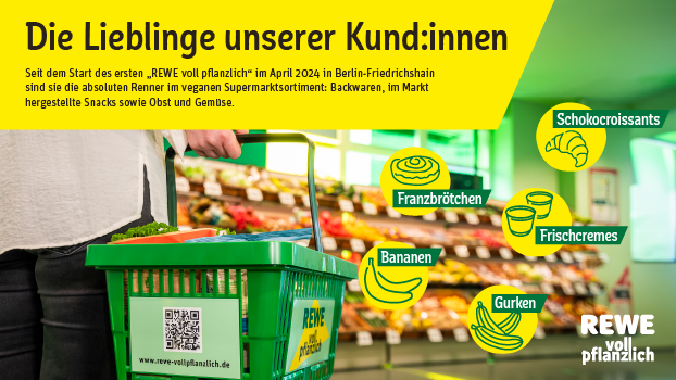 Infobanner von REWE Voll Pflanzlich Topseller