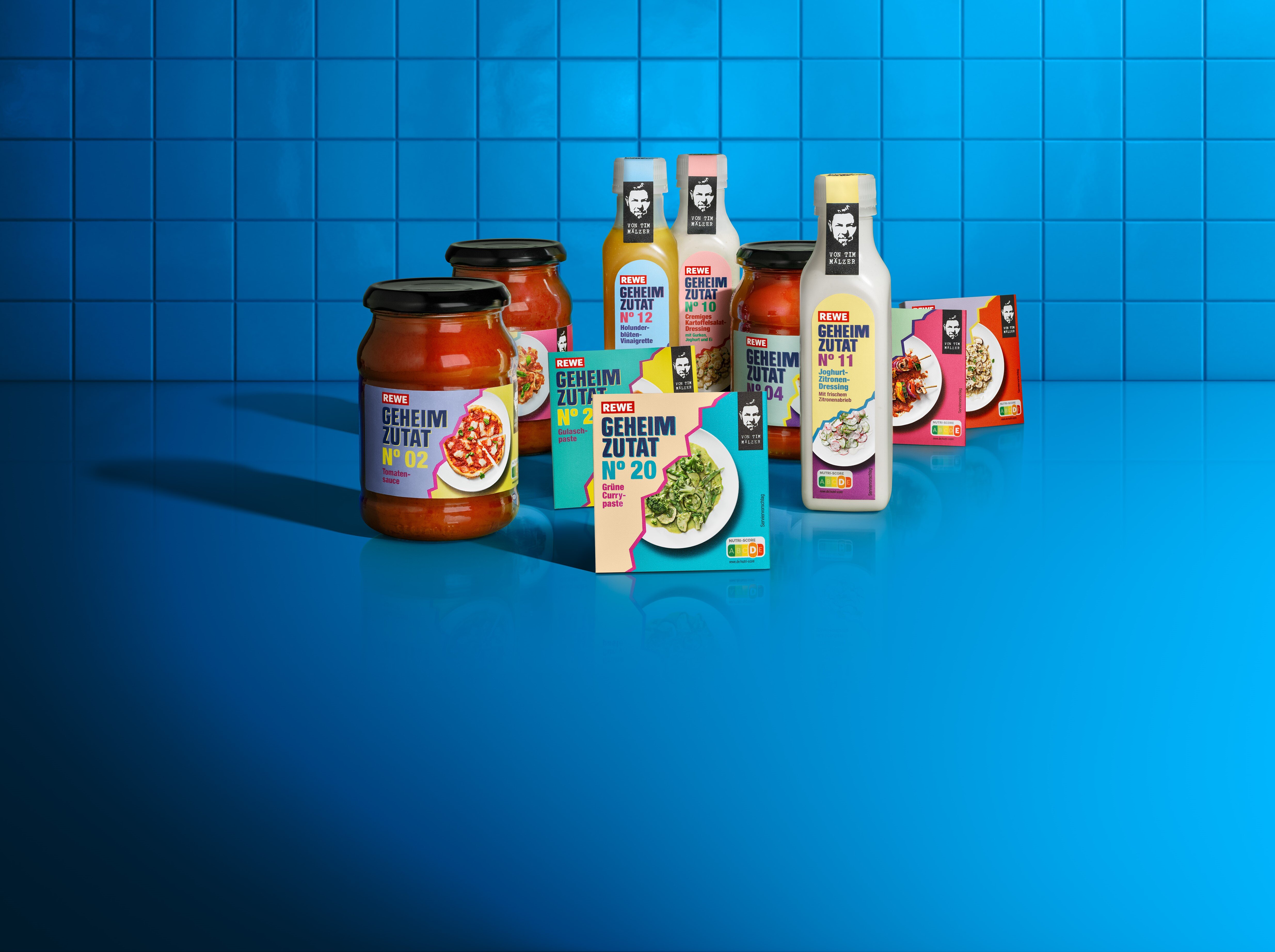 Verschiedene Produkte der REWE Geheimzutat