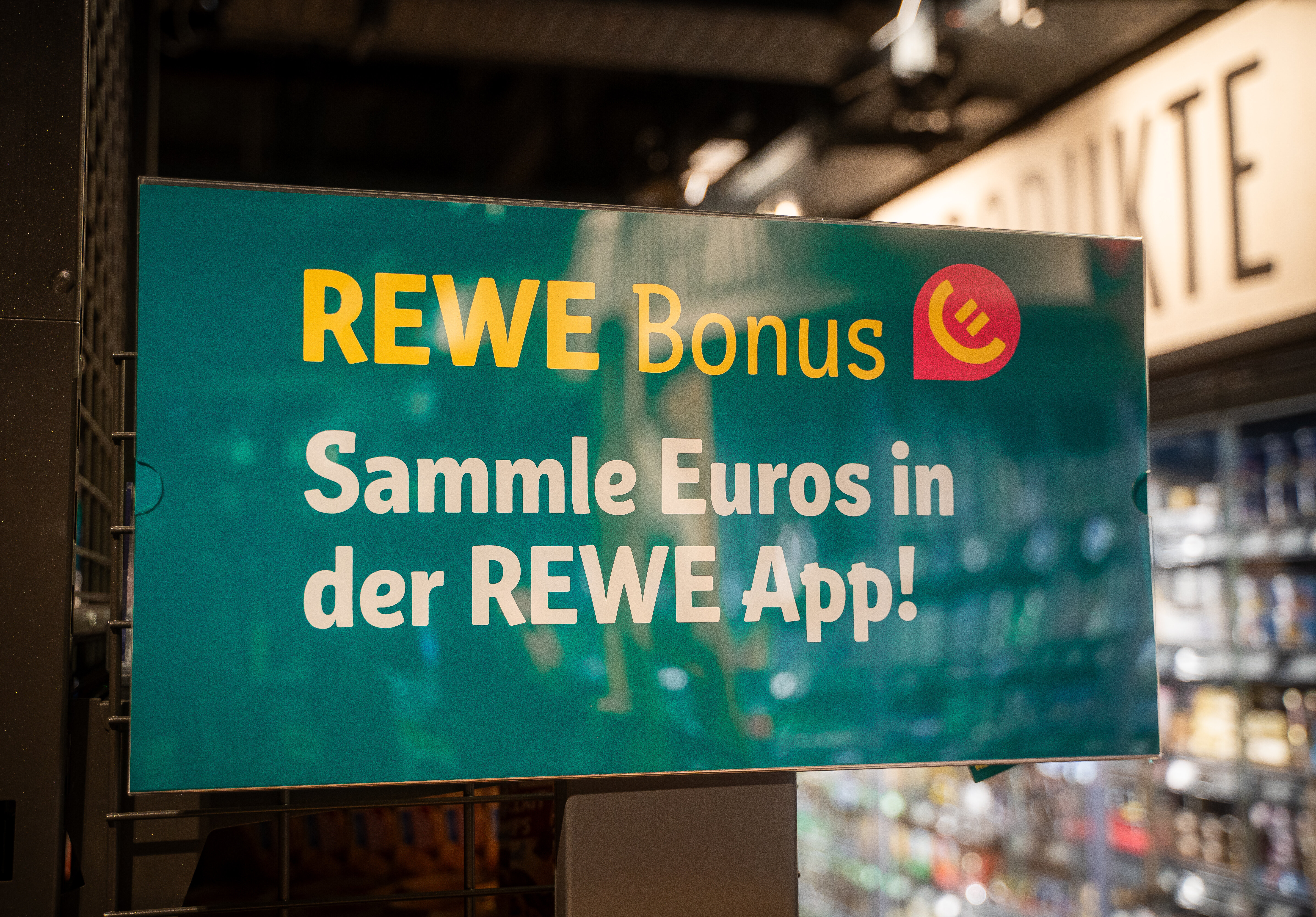 REWE Bonus Schild