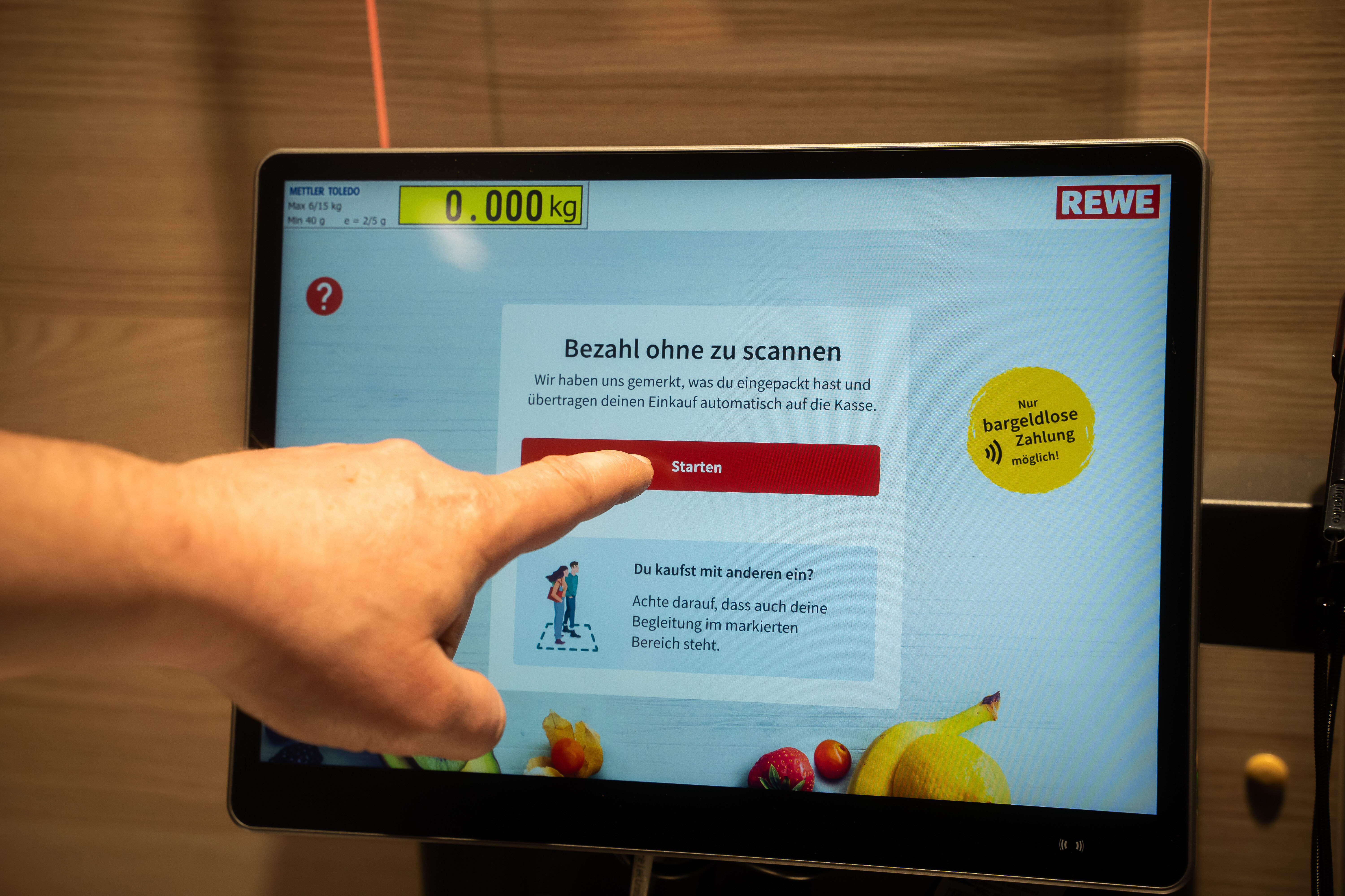 Bildschirm Pick&Go-Scankasse